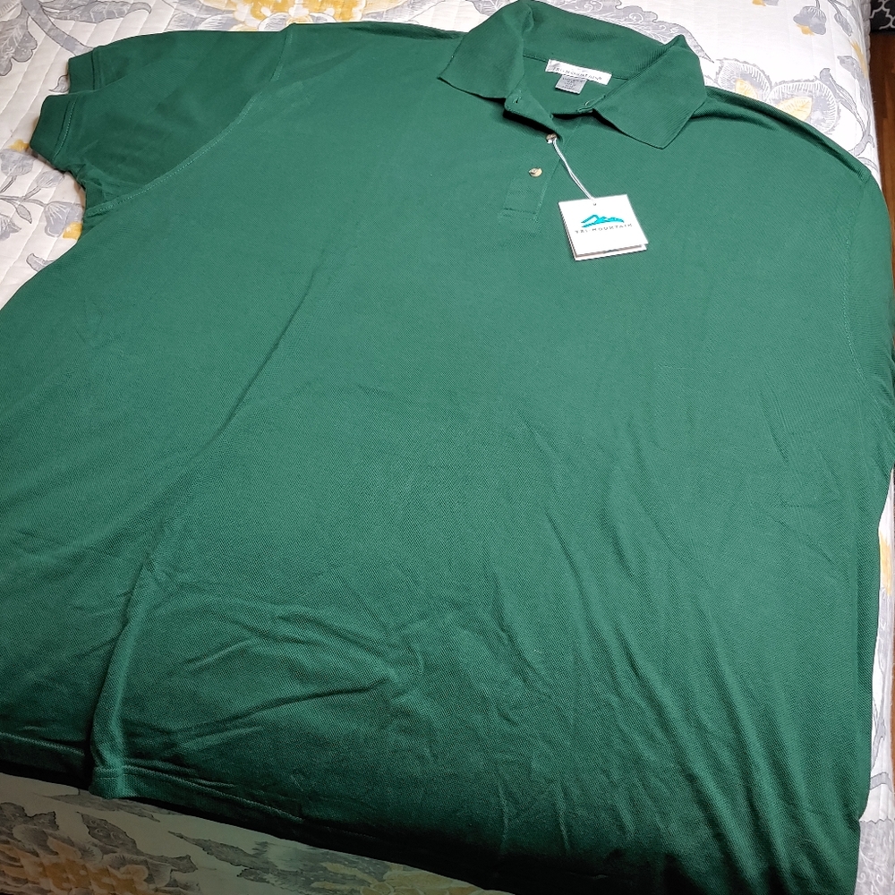 💐 Tri-Mountain Green Collared Polo
